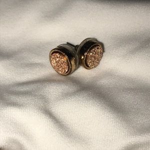 Rose Gold Rock Studs